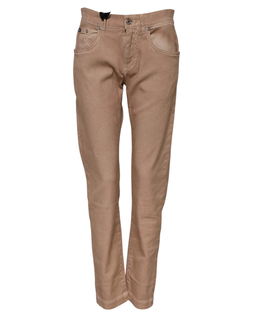 Dolce & Gabbana Brown Cotton Boyfriend Denim Trousers Jeans - IT38 | XS