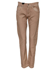 Dolce & Gabbana Brown Cotton Boyfriend Denim Trousers Jeans - IT38 | XS