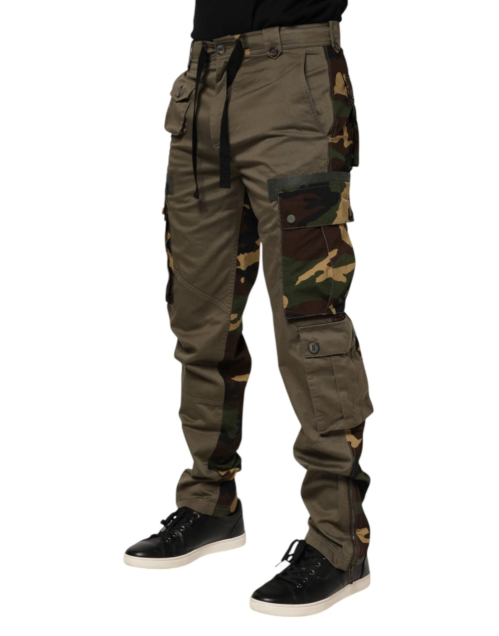 Dolce & Gabbana Brown Cotton Camouflage Cargo Pants - IT46 | S - Cargo Pants
