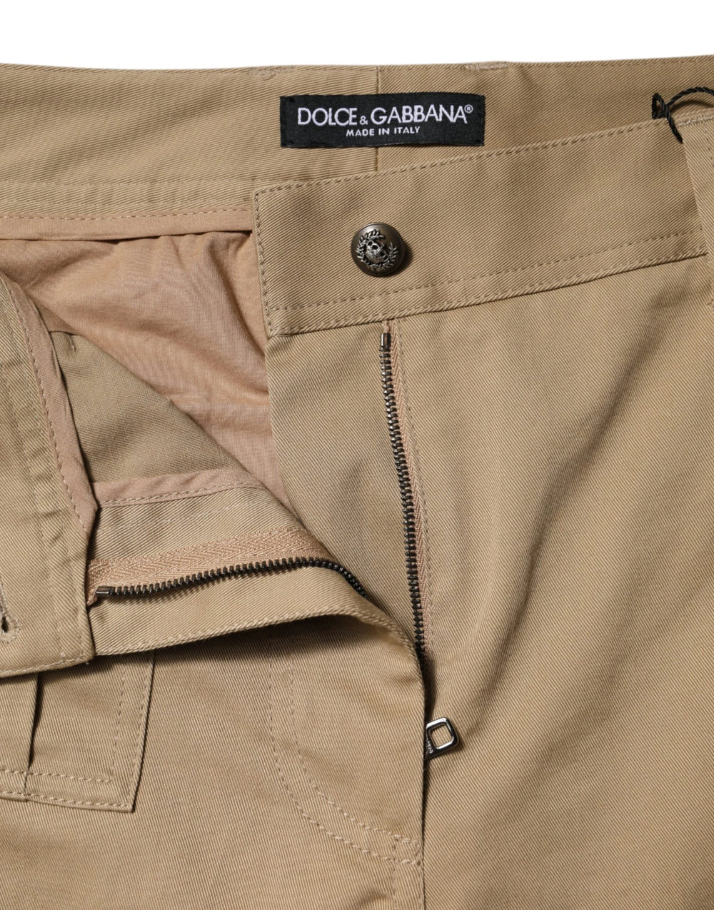Dolce & Gabbana Brown Cotton Cargo Tapered Pants - IT42|M - Cargo Pants