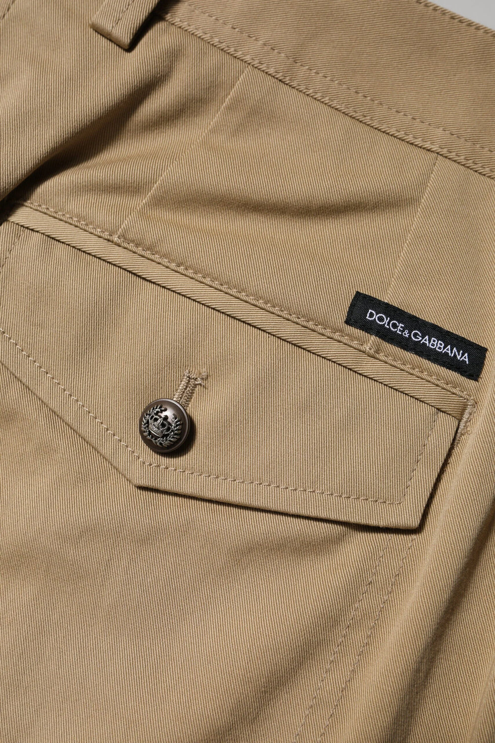 Dolce & Gabbana Brown Cotton Cargo Tapered Pants - IT42|M - Cargo Pants
