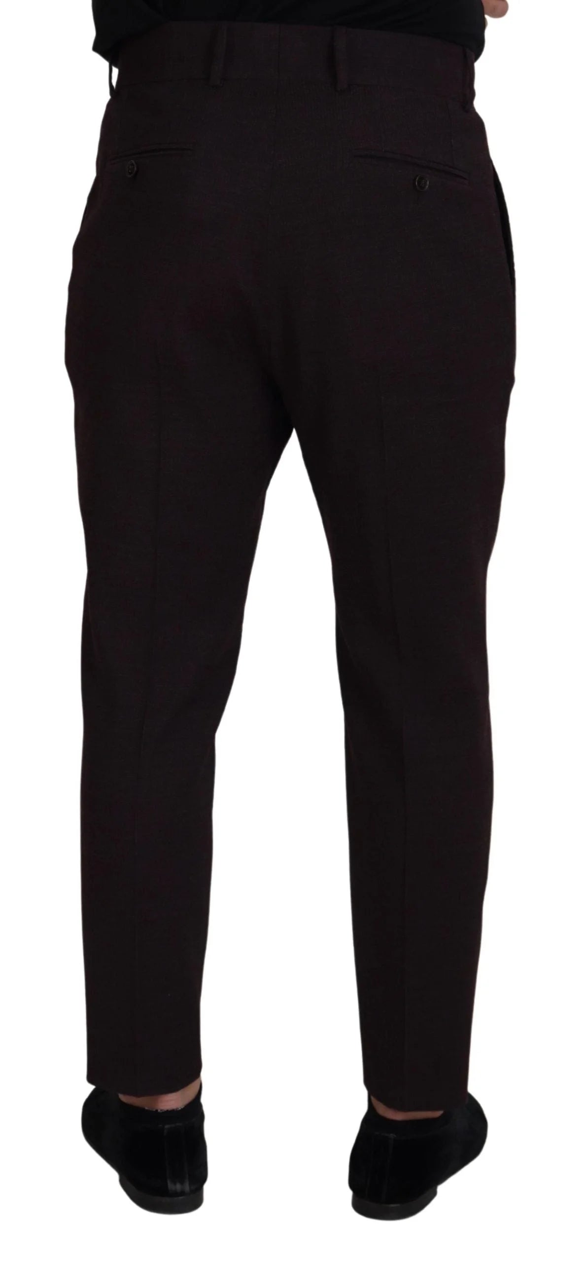 Dolce & Gabbana Brown Cotton Chino Men Pants - IT48 | M - Chinos