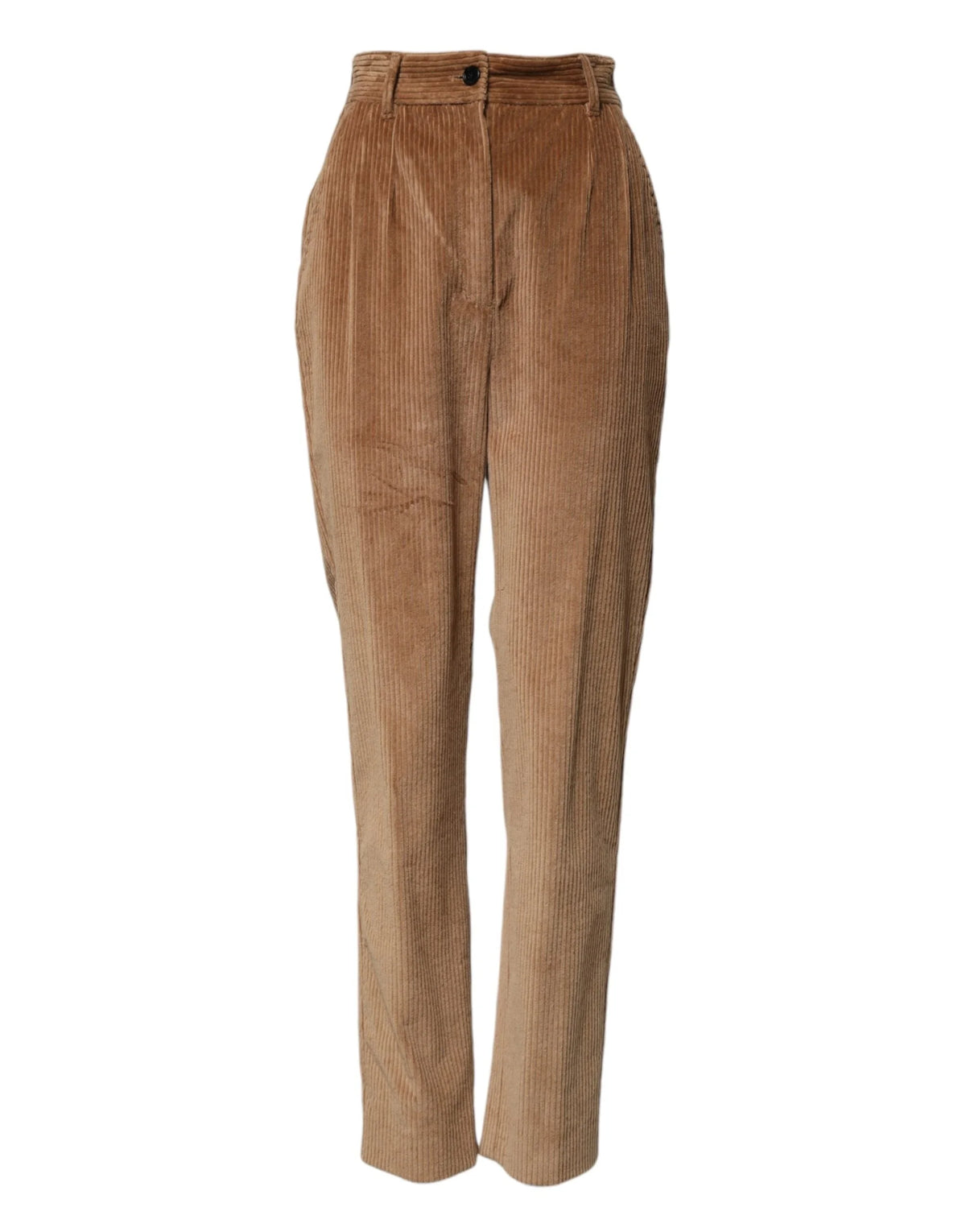 Dolce & Gabbana Brown Cotton Corduroy Tapered Pants - IT40|S - Trousers