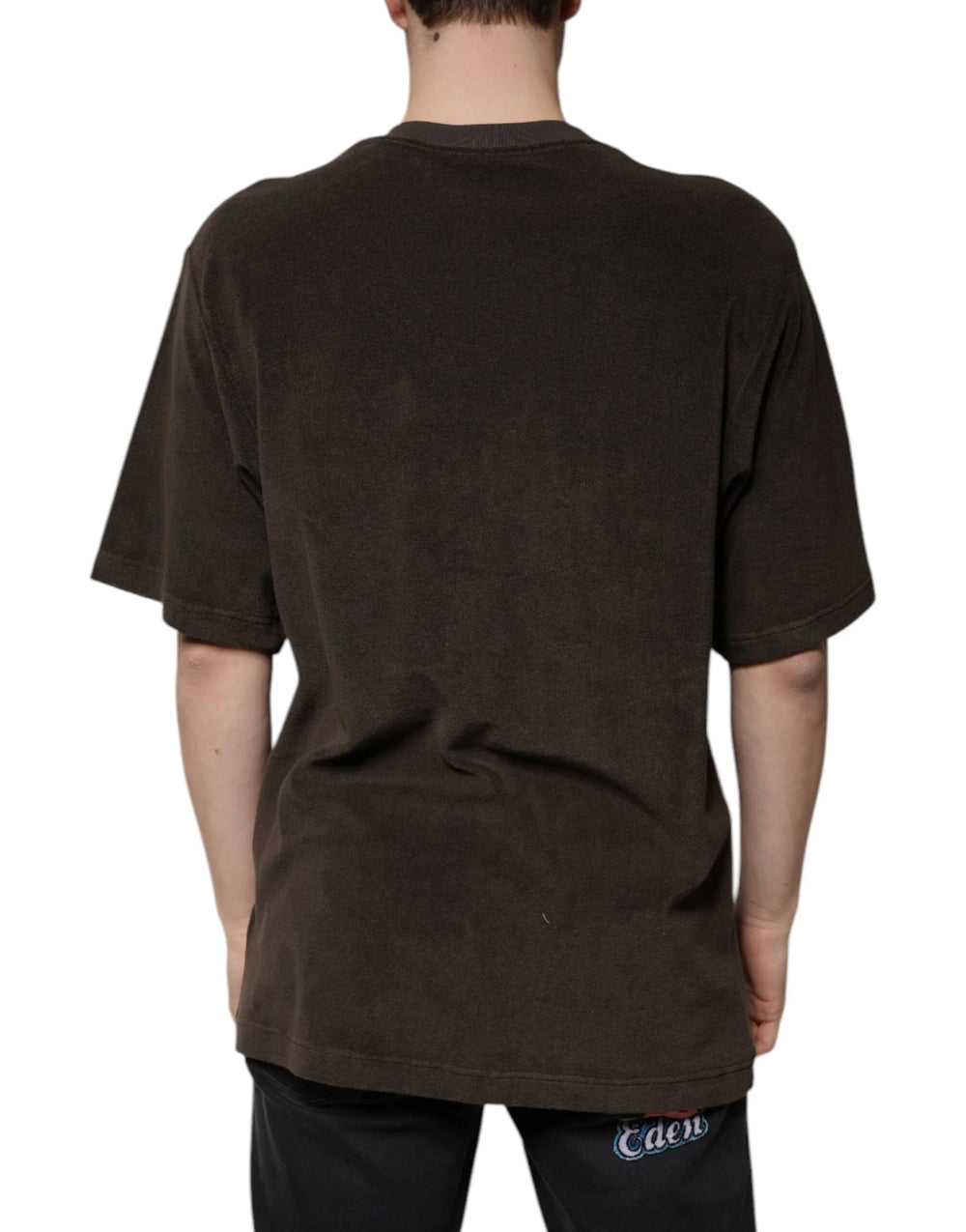 Dolce & Gabbana Brown Cotton Crew Neck Short Sleeves T-shirt - IT48 | M - T-Shirts