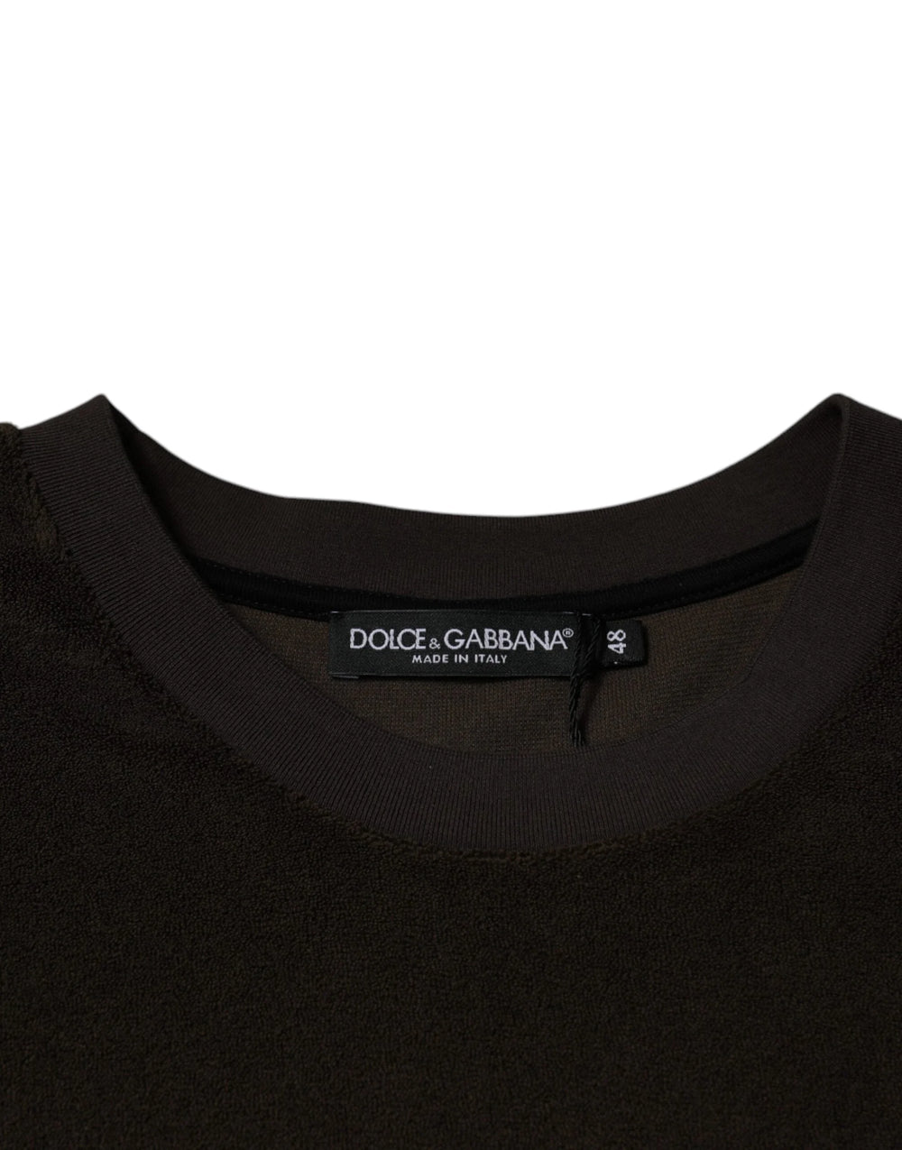 Dolce & Gabbana Brown Cotton Crew Neck Short Sleeves T-shirt - IT48 | M - T-Shirts