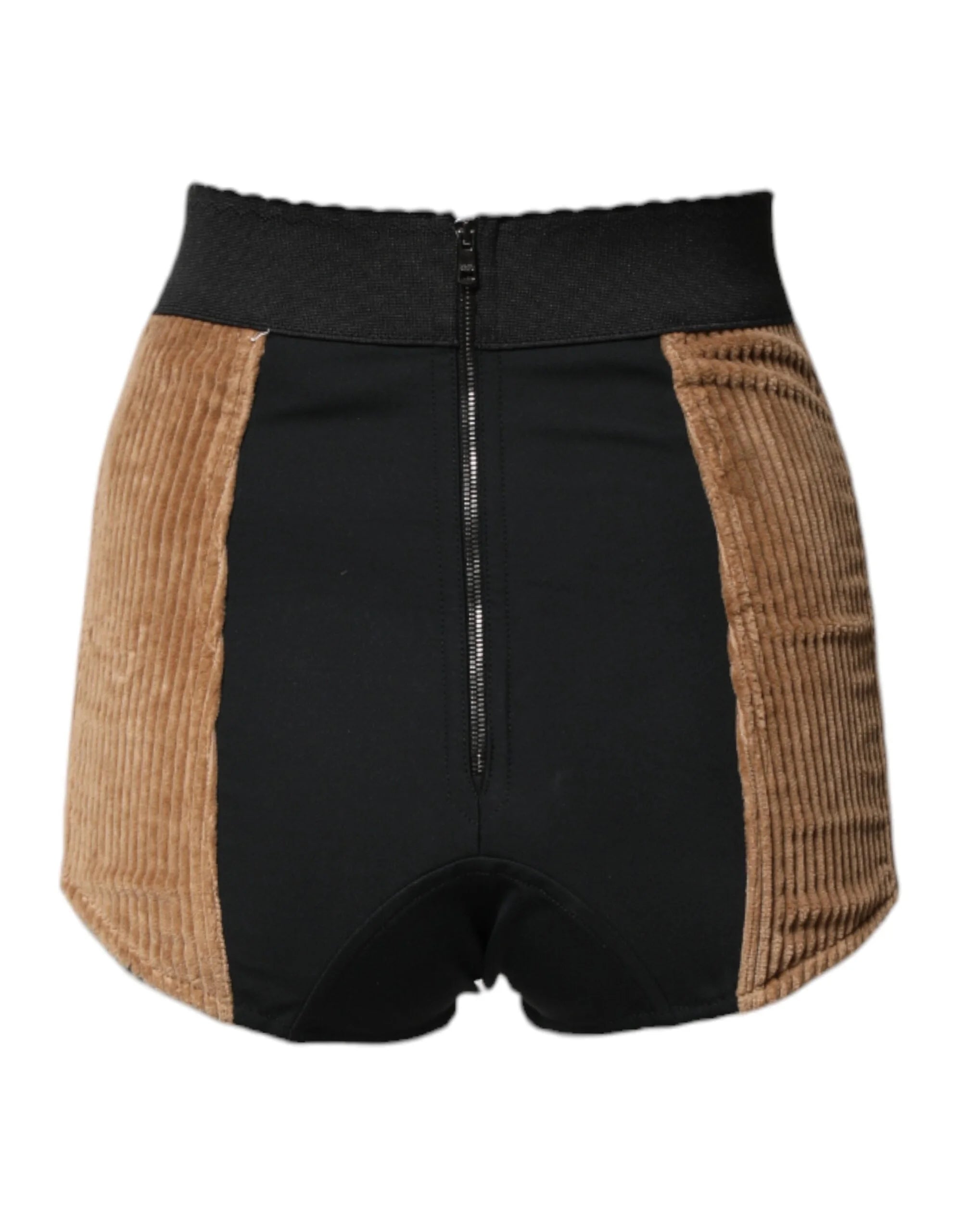 Dolce & Gabbana Brown Cotton High Waisted Hot Pants Shorts - IT40|S