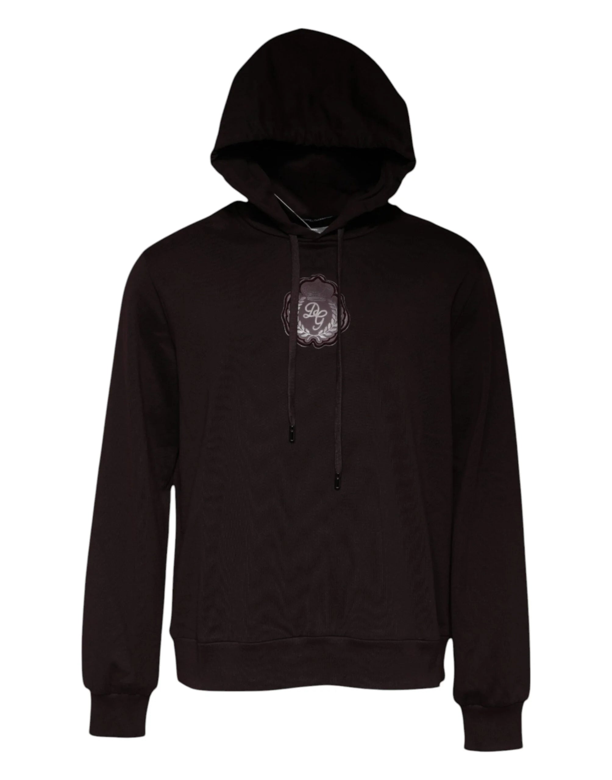 Dolce & Gabbana Brown Cotton Hooded Men Sweatshirt Sweater - IT56 | XXL - Hoodies