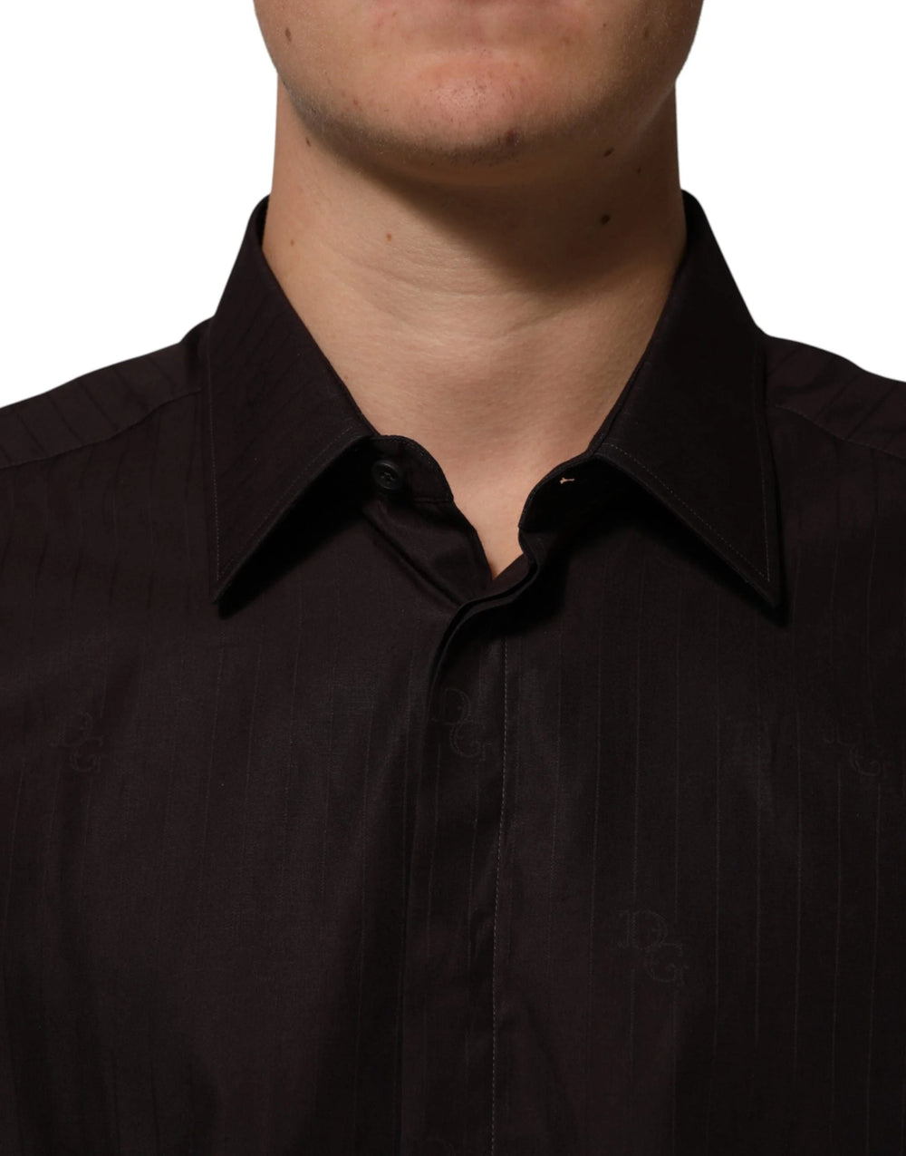 Dolce & Gabbana Brown Cotton LongSleeve MARTINI Dress Shirt - IT44 | 3XL