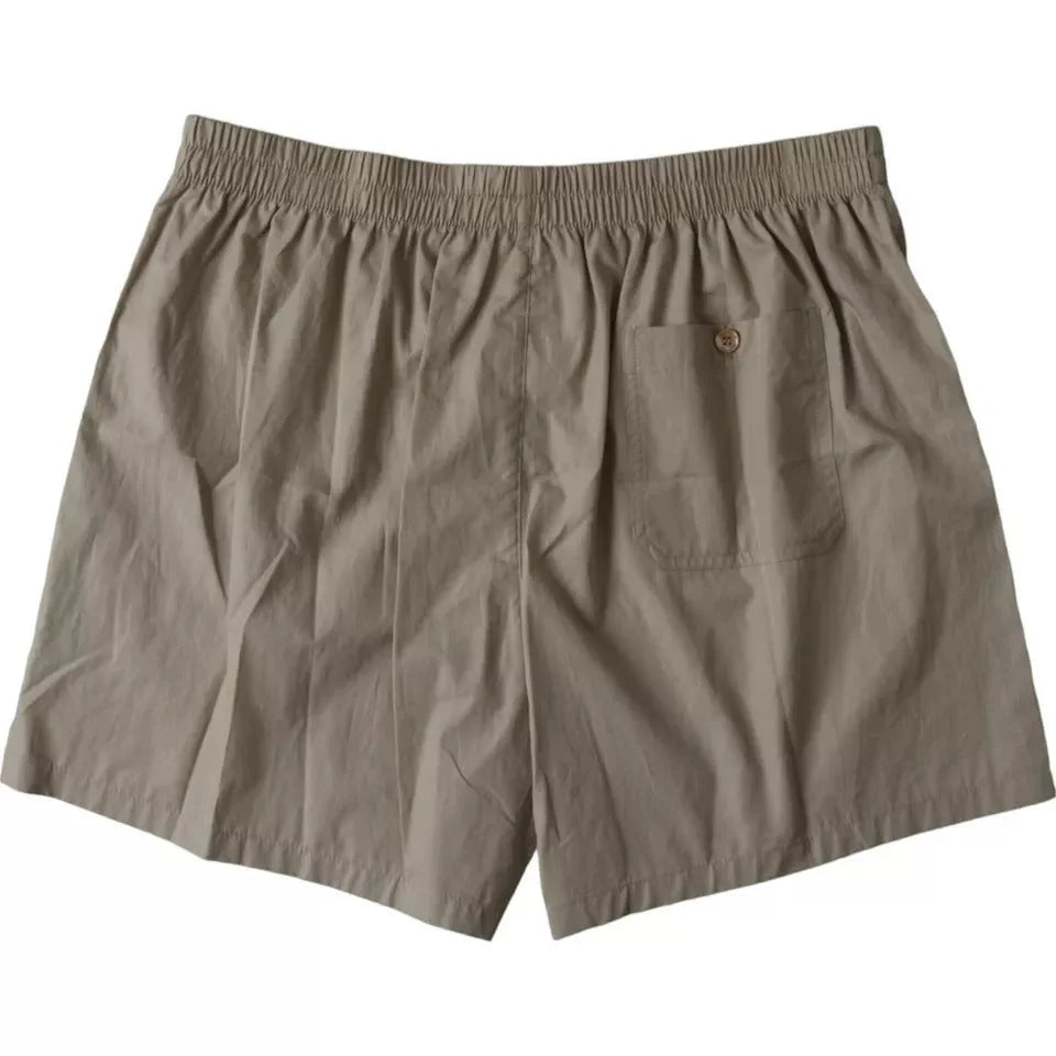 Dolce & Gabbana Brown Cotton Regular Boxer Shorts Underwear - IT4 | S - Boxer Shorts