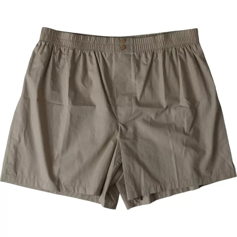 Dolce & Gabbana Brown Cotton Regular Boxer Shorts Underwear - IT4 | S - Boxer Shorts
