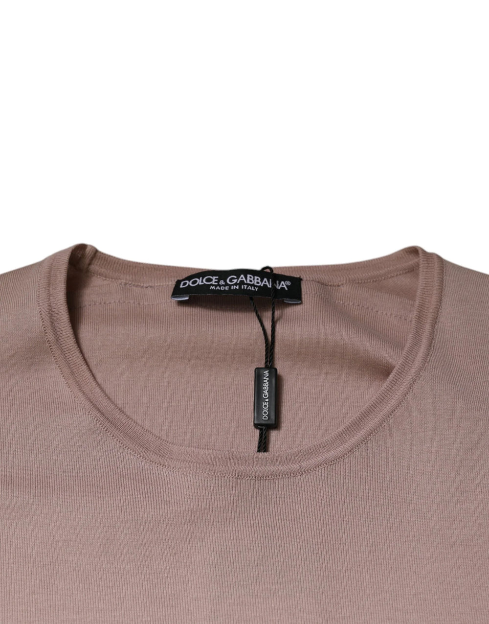 Dolce & Gabbana Brown Cotton Short Sleeves Round Neck T-shirt - IT50 | L - T-Shirts