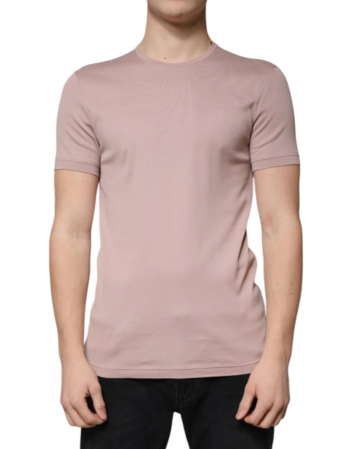 Dolce & Gabbana Brown Cotton Short Sleeves Round Neck T-shirt - IT50 | L - T-Shirts