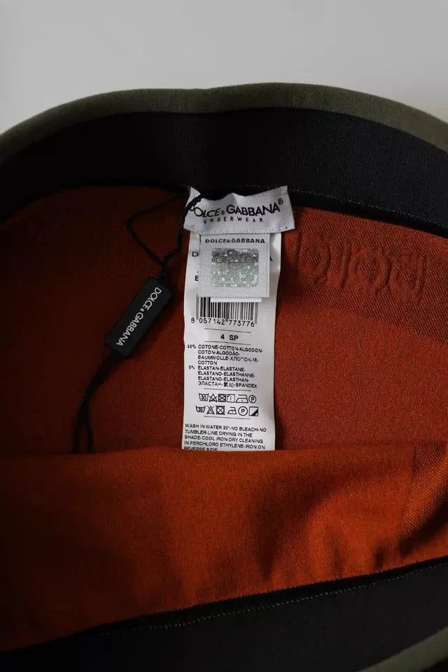 Dolce & Gabbana Brown Cotton Stretch Boxer Shorts Underwear - IT4 | S - Boxer Shorts