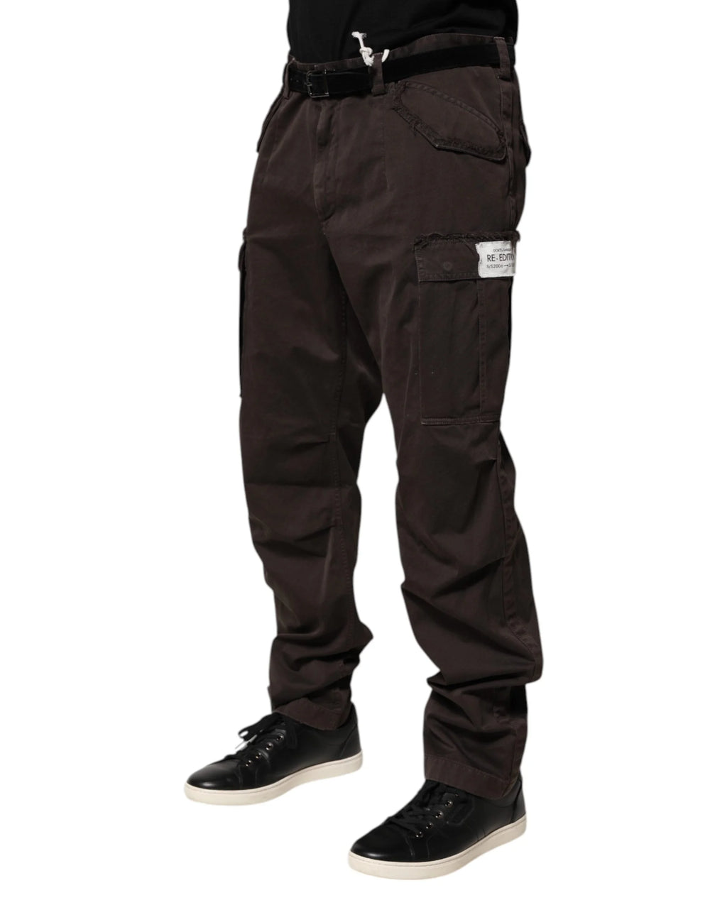 Dolce & Gabbana Brown Cotton Stretch Cargo Men Trouser Pants - Cargo Pants