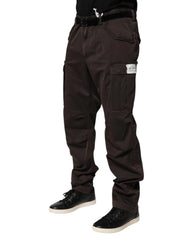 Dolce & Gabbana Brown Cotton Stretch Cargo Men Trouser Pants - Cargo Pants