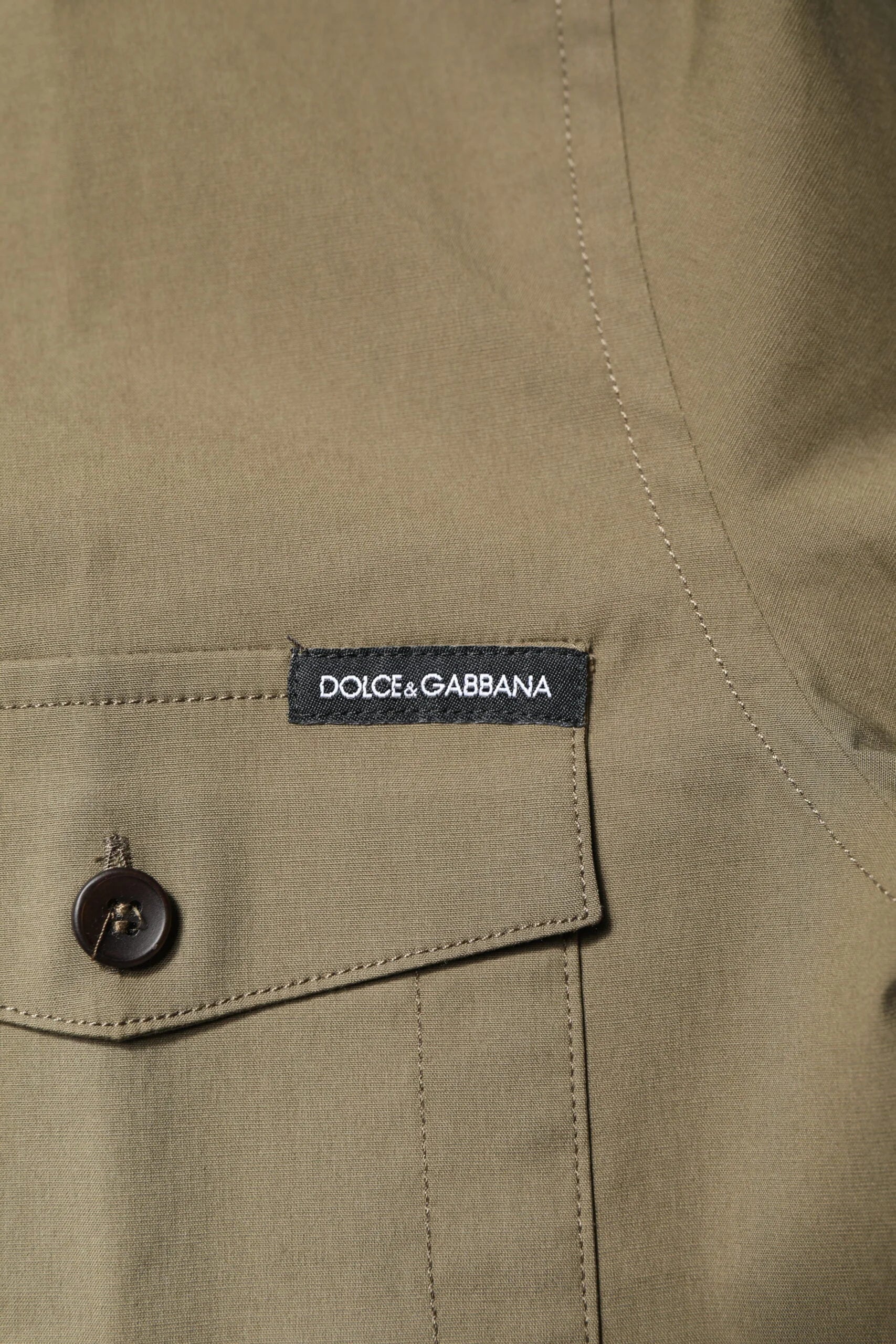 Dolce & Gabbana Brown Cotton Stretch Casual Long Sleeves Shirt - IT38 | XS - Shirts