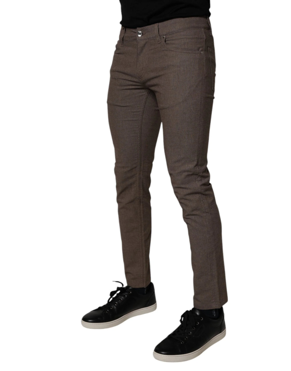 Dolce & Gabbana Brown Cotton Stretch Chino Pants - IT46 | S - Chinos