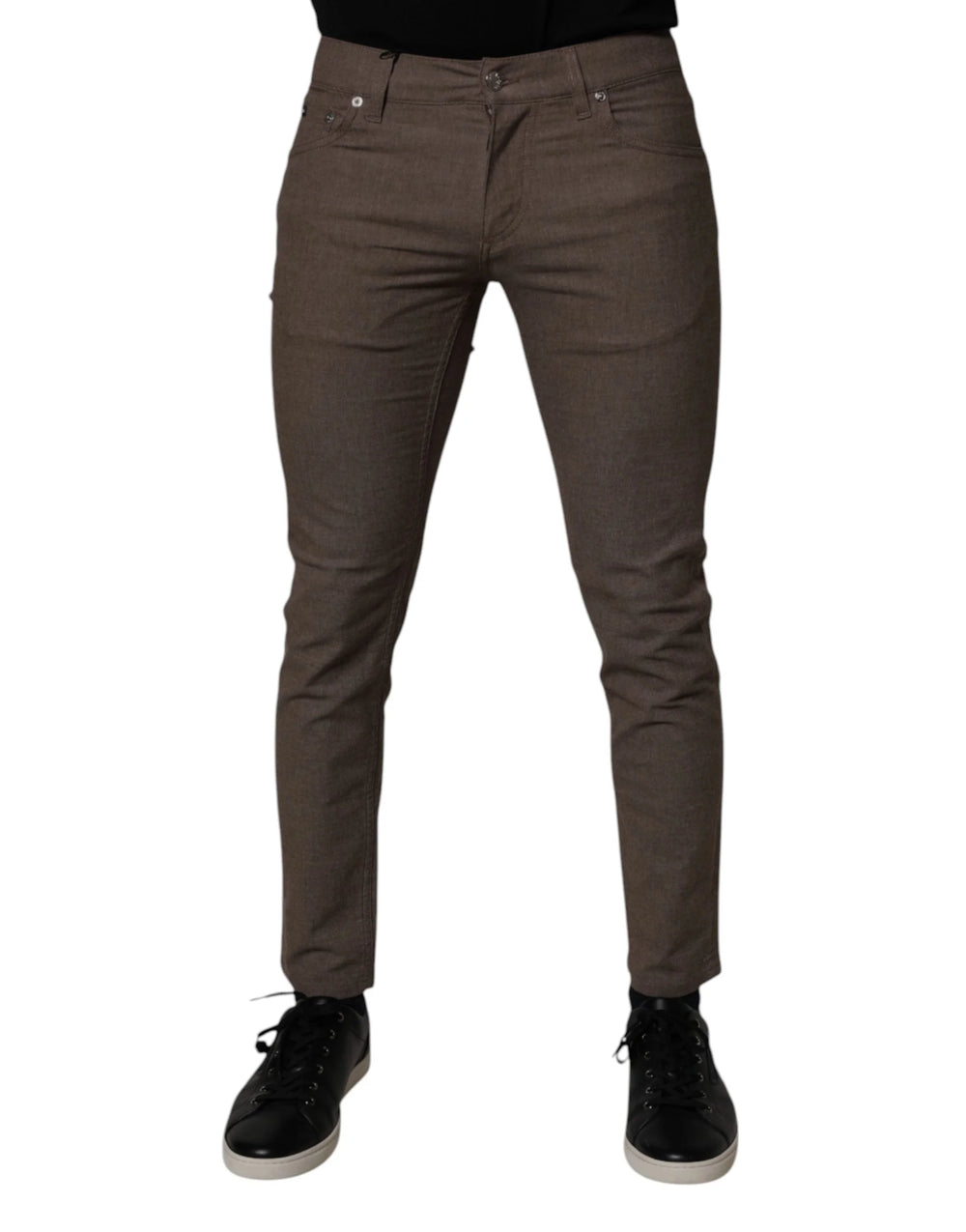 Dolce & Gabbana Brown Cotton Stretch Chino Pants - IT46 | S - Chinos