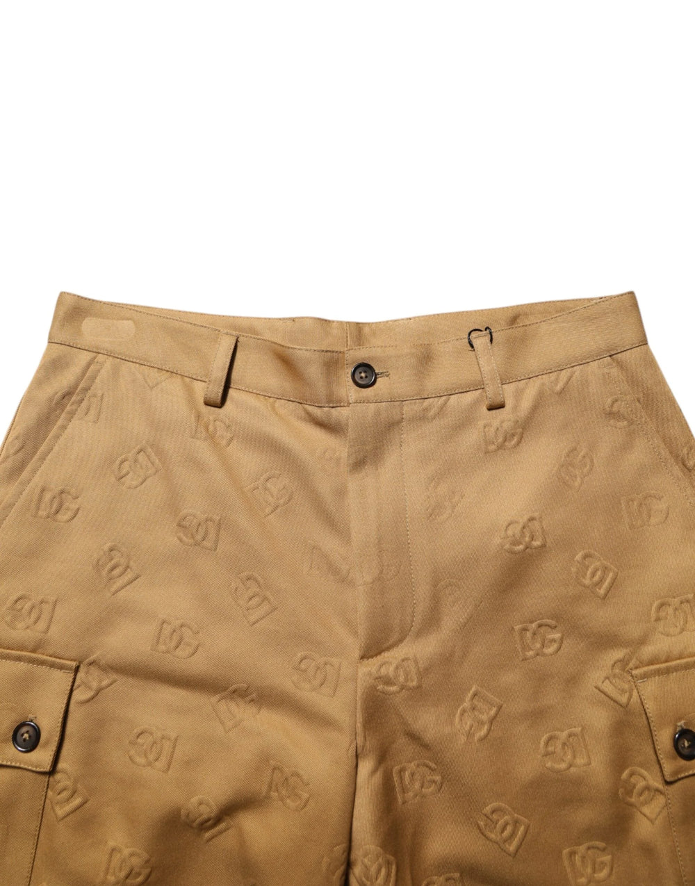 Dolce & Gabbana Brown Cotton Stretch Logo CargoBermuda Shorts - IT48 | M - Cargo Shorts
