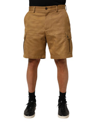 Dolce & Gabbana Brown Cotton Stretch Logo CargoBermuda Shorts - IT48 | M