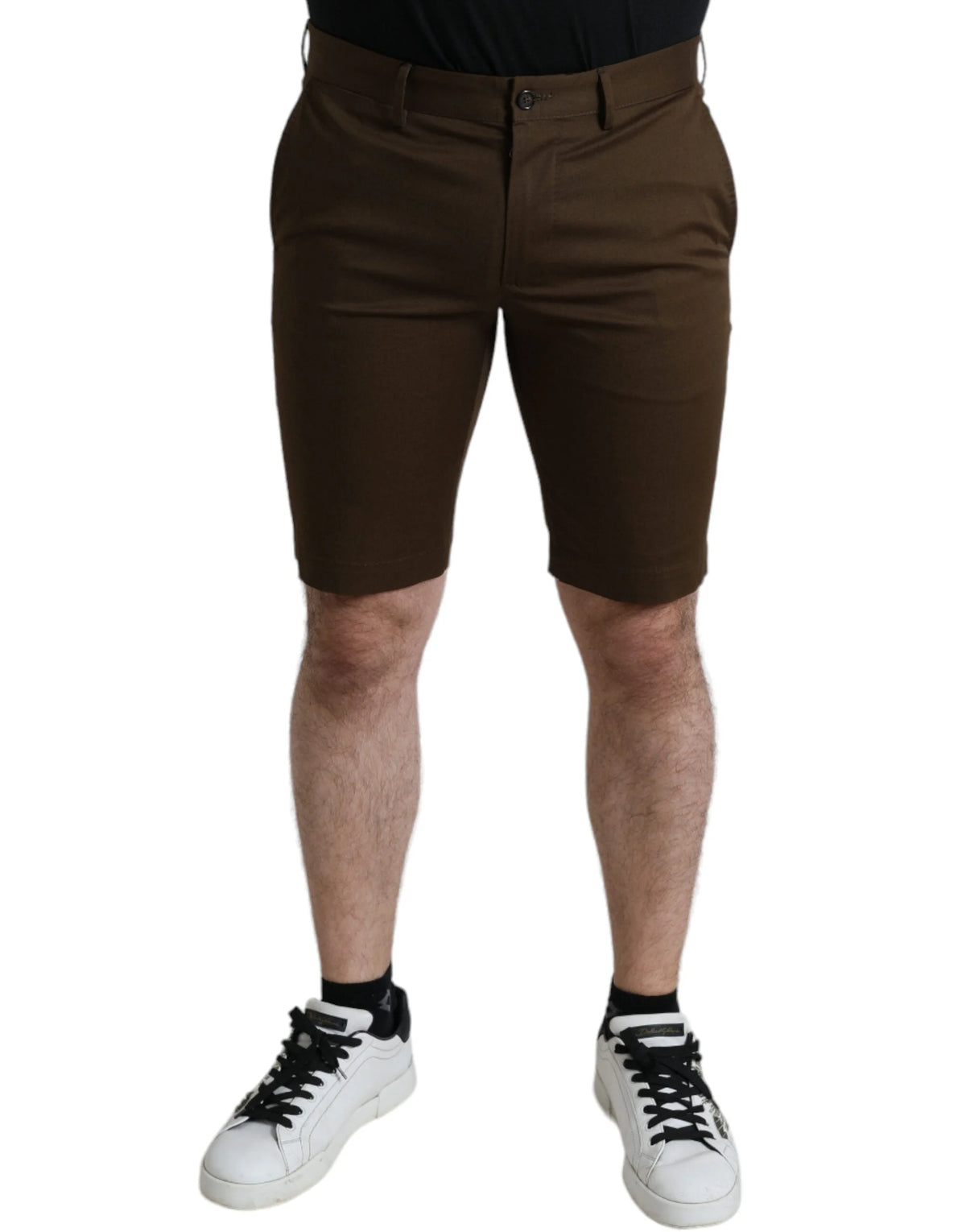 Dolce & Gabbana Brown Cotton Stretch Men Bermuda Shorts - IT44 | XS - Bermudas