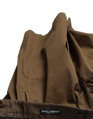 Dolce & Gabbana Brown Cotton Stretch Men Bermuda Shorts - IT44 | XS - Bermudas