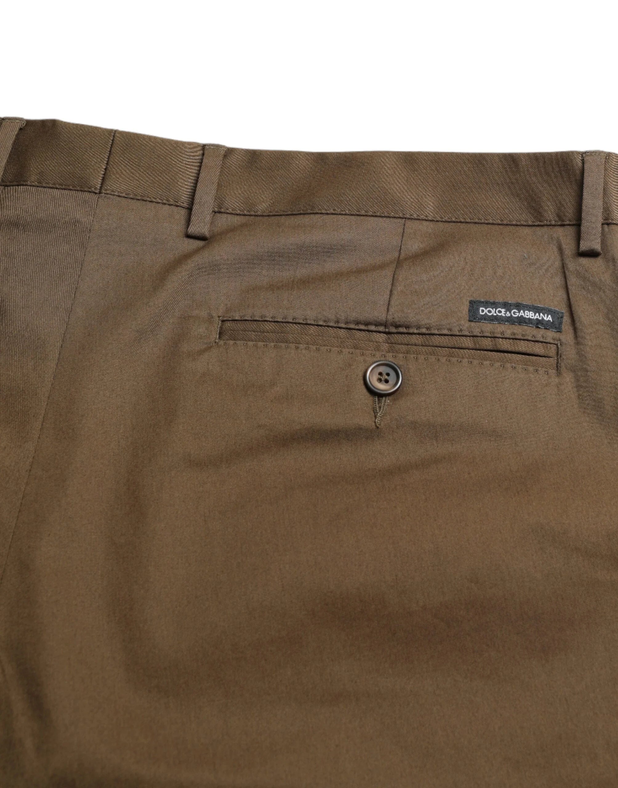 Dolce & Gabbana Brown Cotton Stretch Men Bermuda Shorts - IT44 | XS - Bermudas