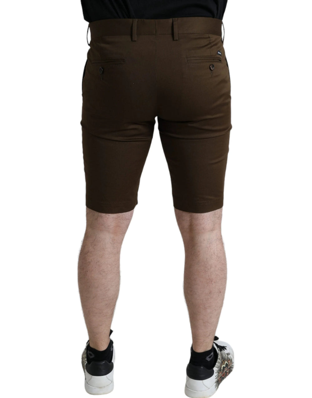 Dolce & Gabbana Brown Cotton Stretch Men Bermuda Shorts - IT44 | XS - Bermudas