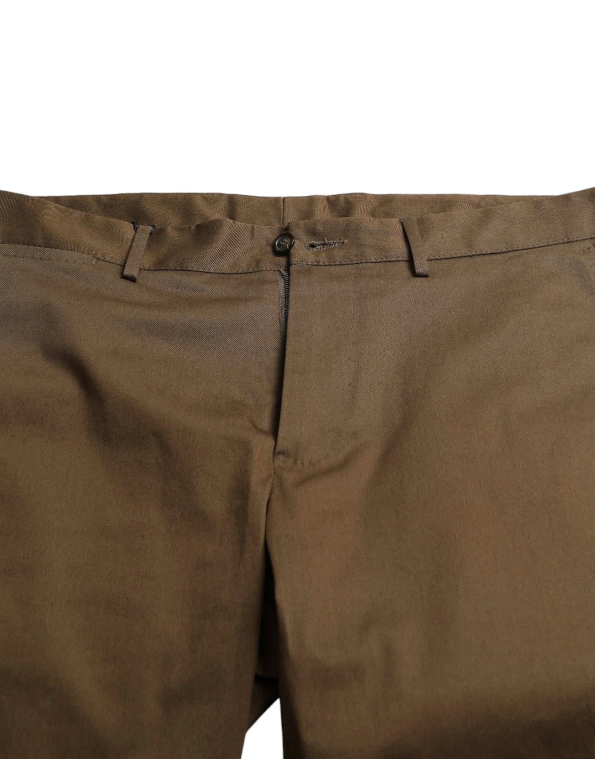 Dolce & Gabbana Brown Cotton Stretch Men Bermuda Shorts - IT44 | XS - Bermudas