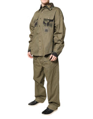 Dolce & Gabbana Brown Cotton Stretch Shirt Pants Casual Set - IT52 | XL - Outfit Sets