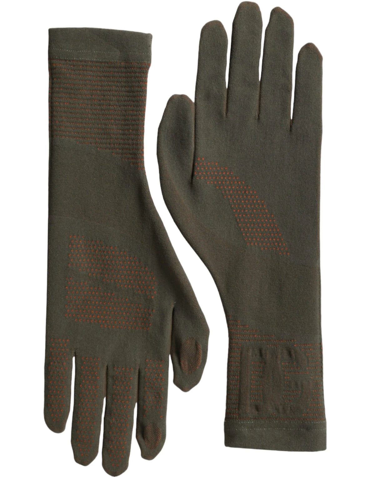 Dolce & Gabbana Brown Cotton Stretch Wrist Length Gloves - 7.5|S - Gloves & Mittens