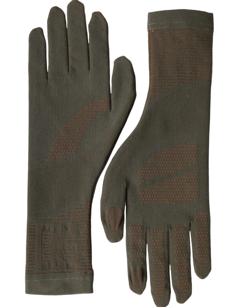 Dolce & Gabbana Brown Cotton Stretch Wrist Length Gloves - 7.5|S - Gloves & Mittens