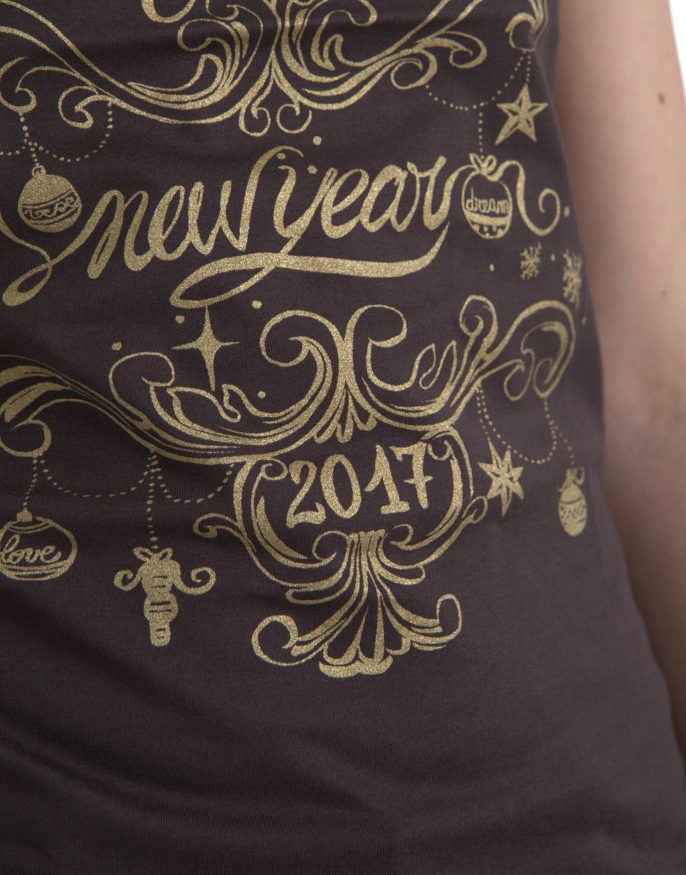 Dolce & Gabbana Brown Crewneck 2017 Motive Print T-shirt - IT42|M - T-Shirts