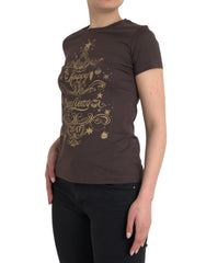 Dolce & Gabbana Brown Crewneck 2017 Motive Print T-shirt - IT42|M - T-Shirts