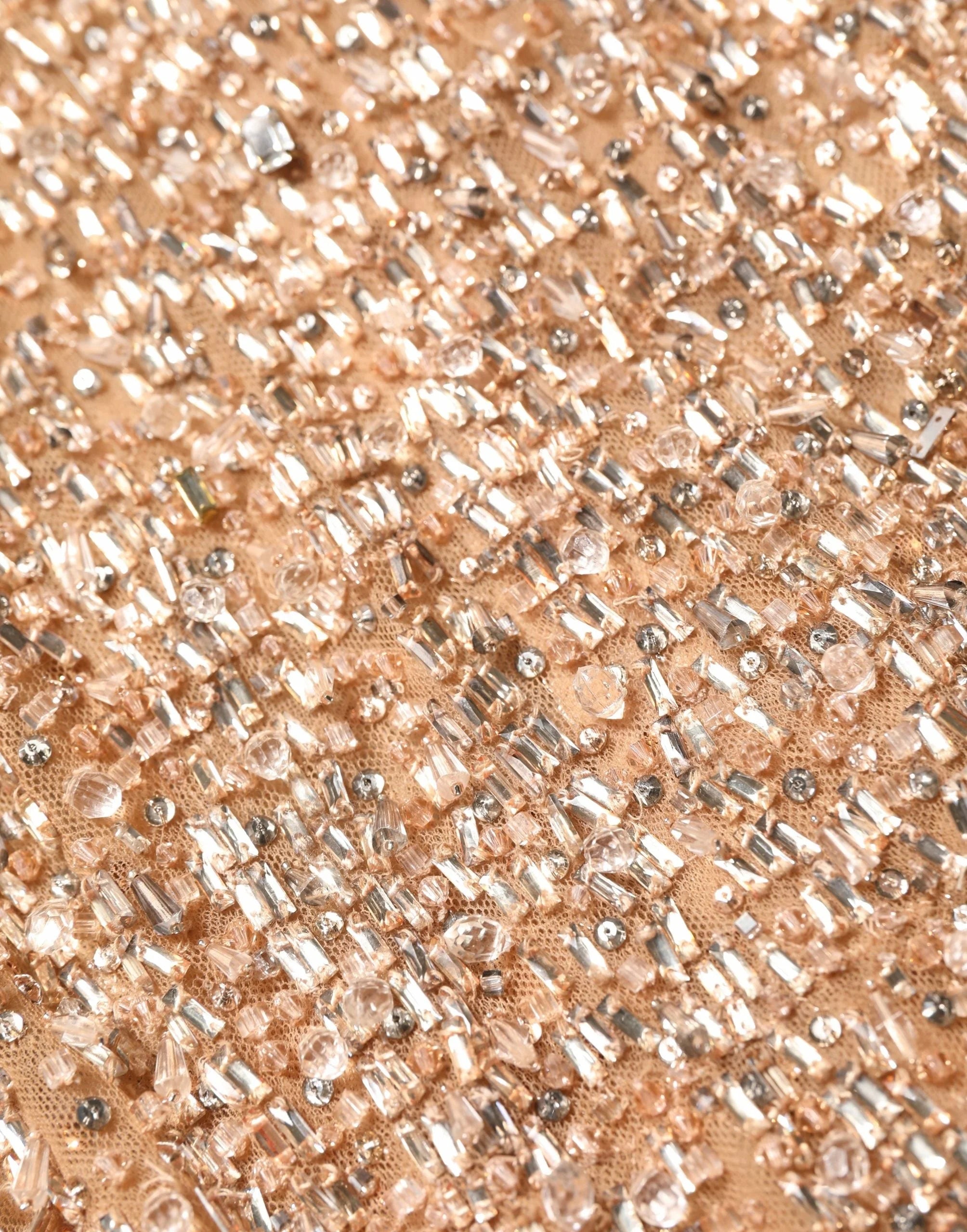 Dolce & Gabbana Brown Crystal Embellished Mermaid Gown Dress - IT40|S