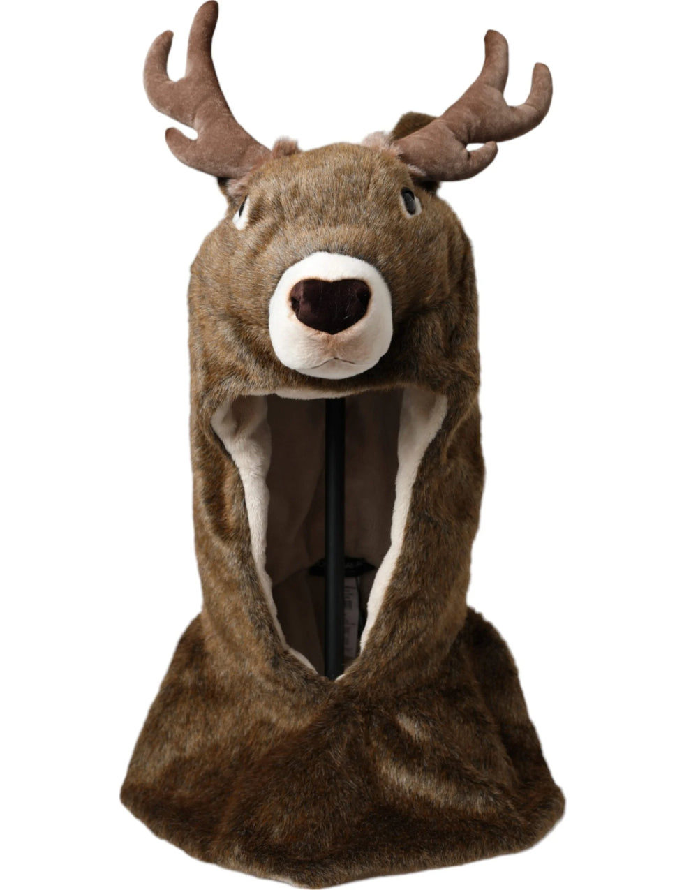 Dolce & Gabbana Brown Deer Faux Fur Whole Head Hat - Hats