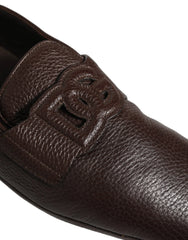 Dolce & Gabbana Brown Deerskin Leather Driver Loafers Shoes - EU44/US11