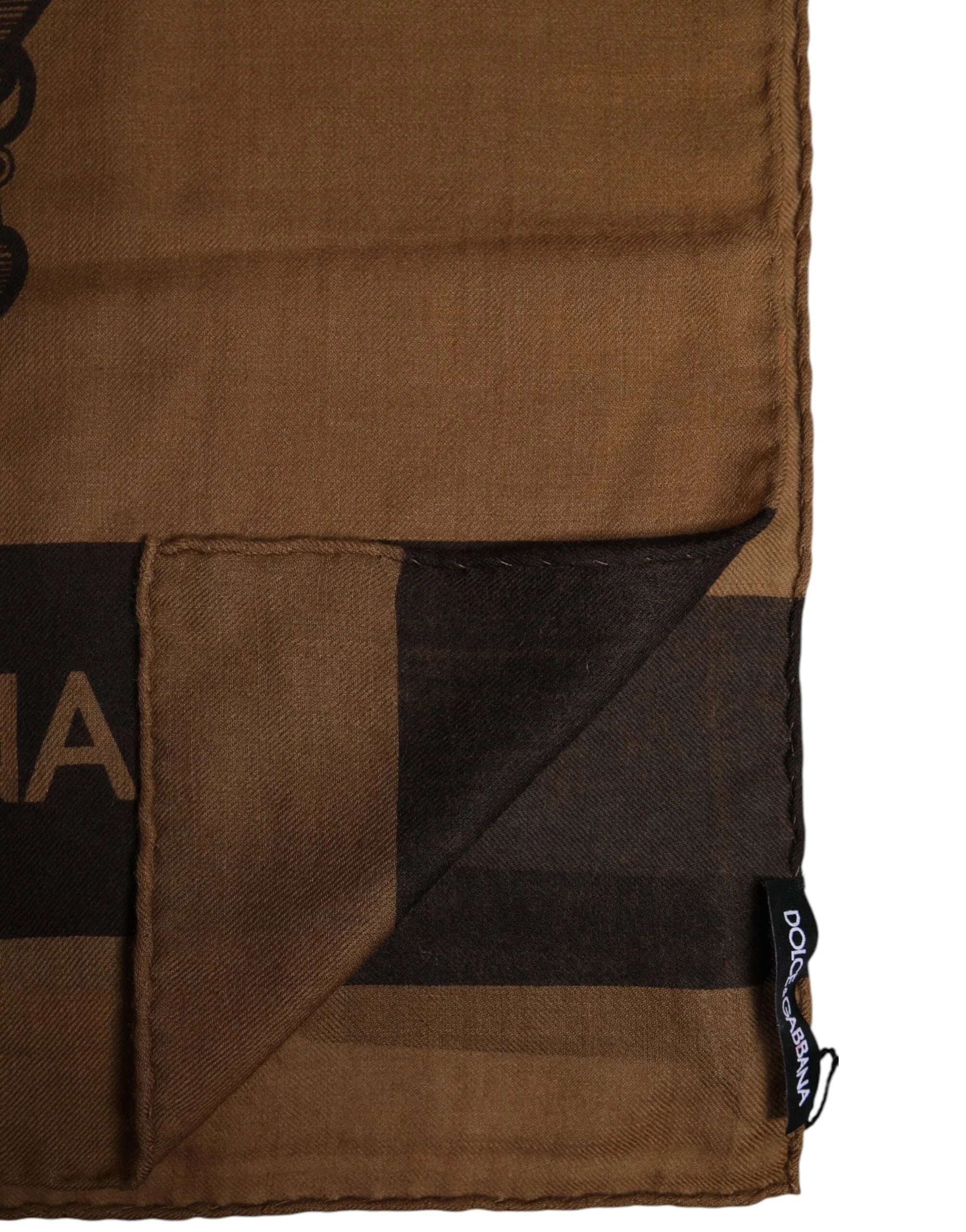 Dolce & Gabbana Brown DG Crown Neck Warmer Men Foulard Scarf - Scarves & Shawls