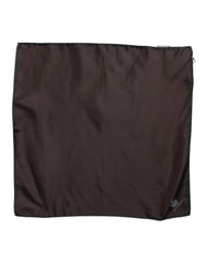 Dolce & Gabbana Brown DG Crown Silk Square Men Foulard Scarf - Scarves & Shawls