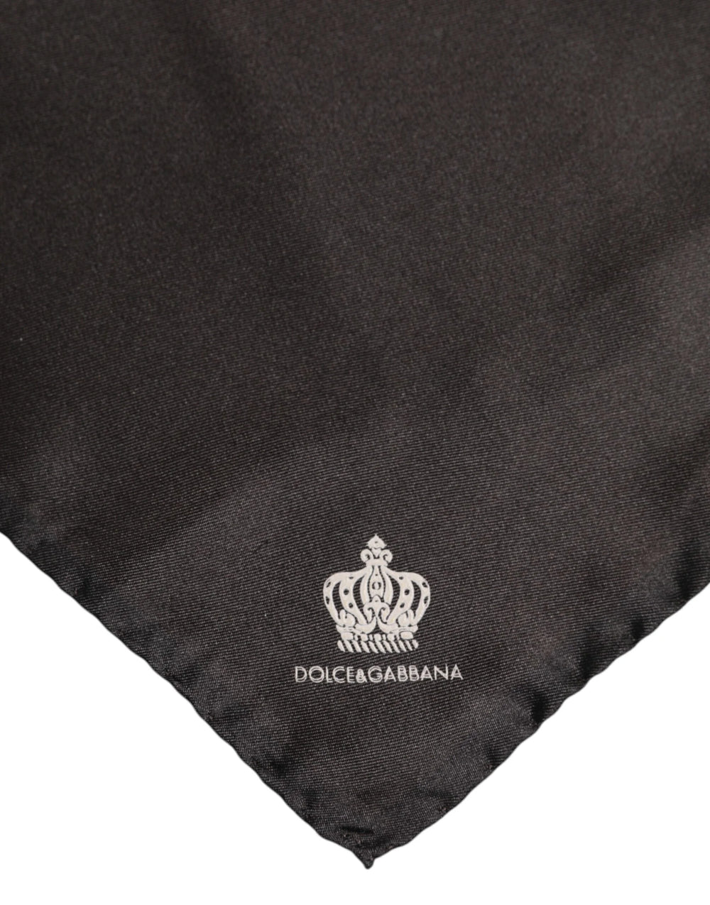 Dolce & Gabbana Brown DG Crown Silk Square Men Foulard Scarf - Scarves & Shawls