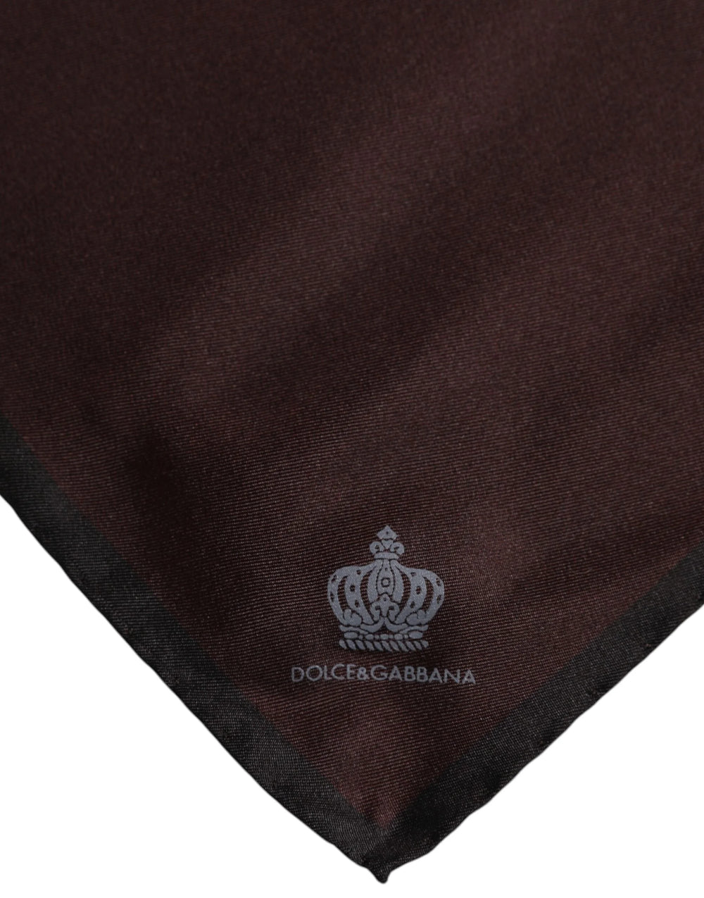 Dolce & Gabbana Brown DG Crown Silk Square Men Foulard Scarf - Scarves & Shawls