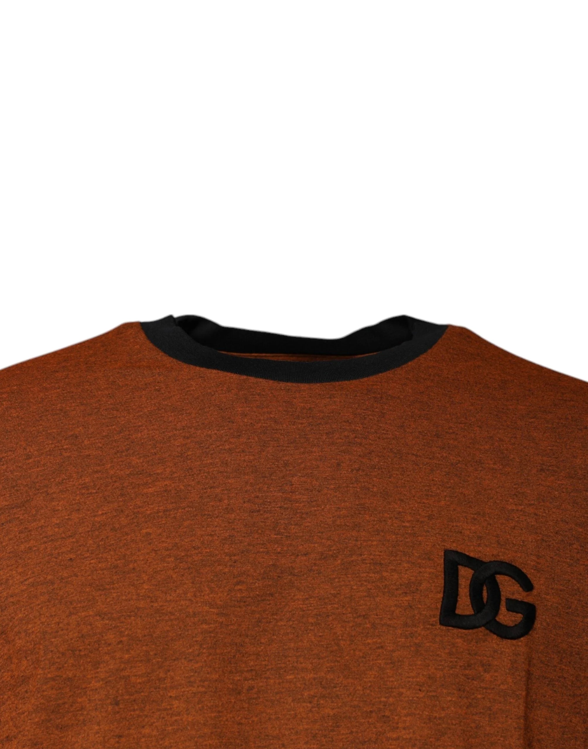 Dolce & Gabbana Brown DG Logo Cotton Crew Neck T-shirt - T-Shirts