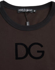 Dolce & Gabbana Brown DG Logo Crewneck Pullover Sweater - IT54 | XL - Sweaters