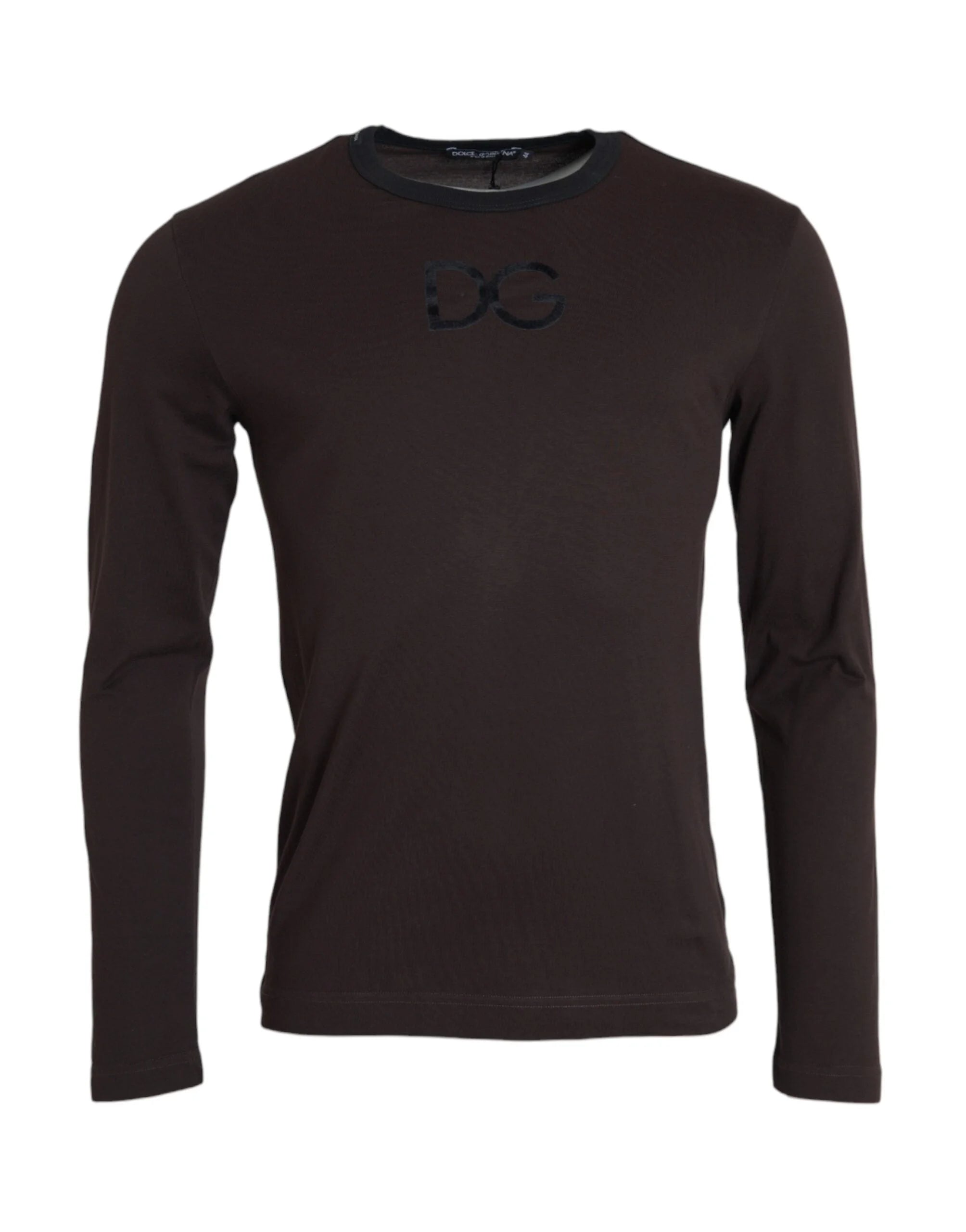Dolce & Gabbana Brown DG Logo Crewneck Pullover Sweater - IT54 | XL - Sweaters