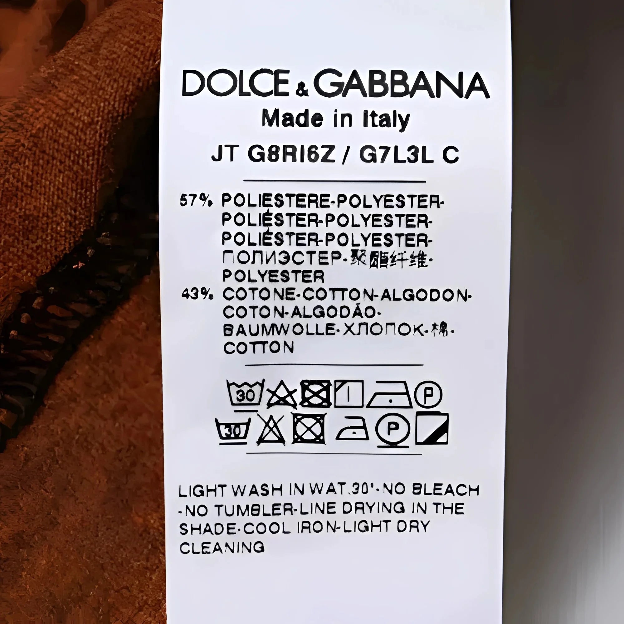 Dolce & Gabbana Brown DG Logo Polyester Crew Neck T-shirt - IT44 | XS - T-Shirts