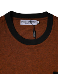 Dolce & Gabbana Brown DG Logo Polyester Crew Neck T-shirt - IT44 | XS - T-Shirts