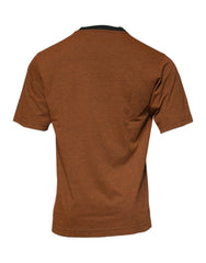 Dolce & Gabbana Brown DG Logo Polyester Crew Neck T-shirt - IT48 | M - T-Shirts