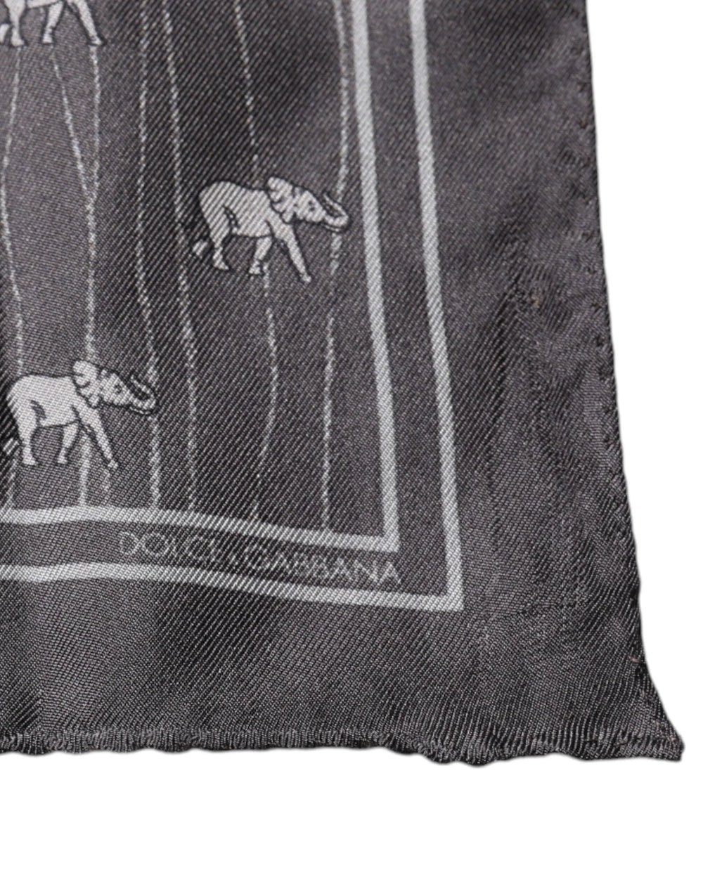 Dolce & Gabbana Brown Elephant Fantasy Handkerchief Scarf - Scarves & Shawls