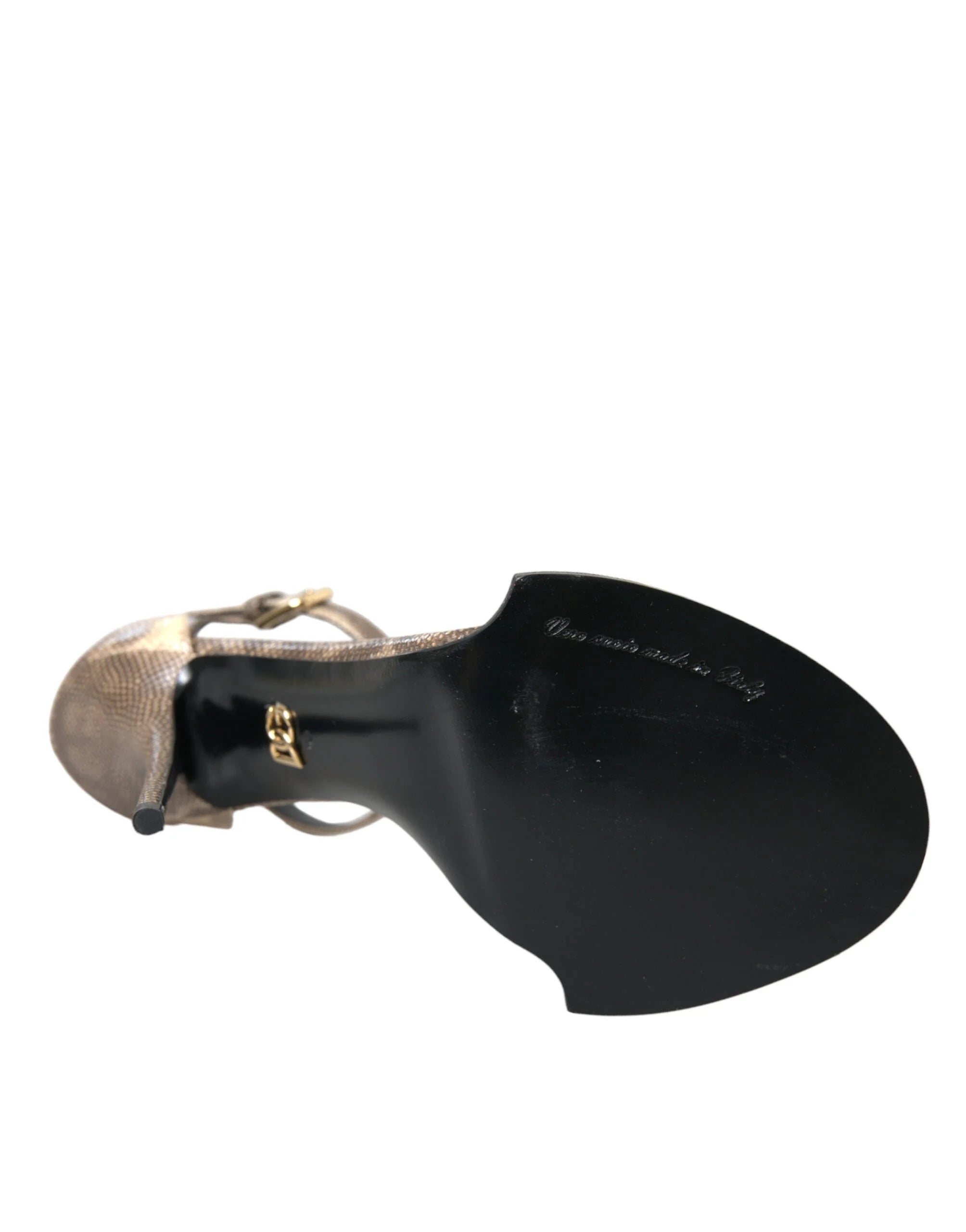 Dolce & Gabbana Brown Exotic Leather Crystal Sandals Shoes - EU39/US8.5 - Sandals