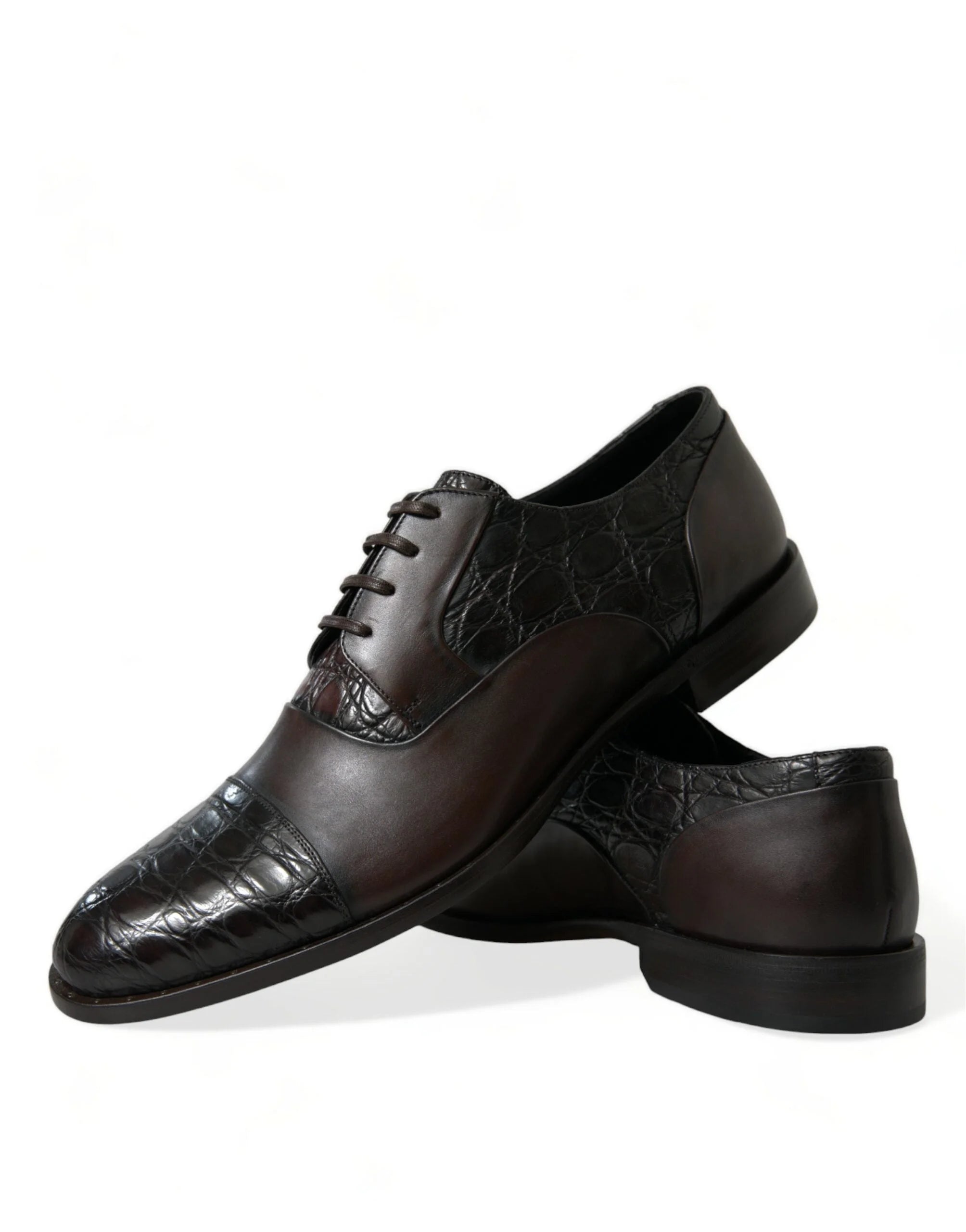 Dolce & Gabbana Brown Exotic Leather Formal Men Dress Shoes - Shoes